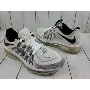 Nike Air Max Women's Sneakers Size 8 2015 White Black Running Shoes 698903-101